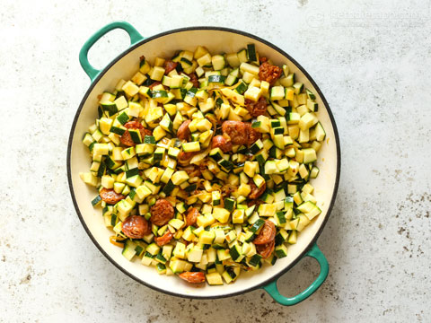 Deviled Zucchini Breakfast Hash